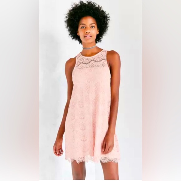 Rose Colored Lace Dress by Kimchi Blue - Picture 1 of 4